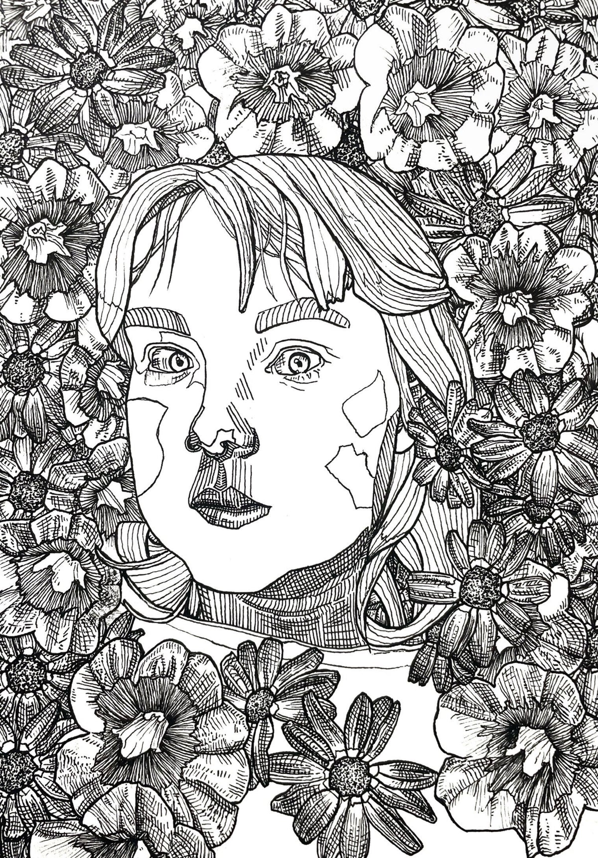 "Drukner i blomster" / "Drowning in Flowers"